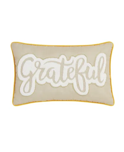Truly Soft Grateful Decorative Pillow In Sand