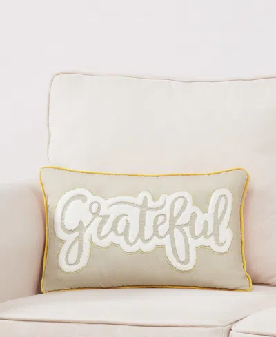 Truly Soft Grateful Decorative Pillow In Sand