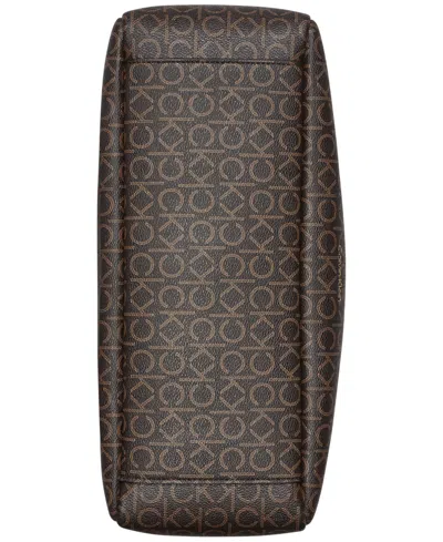 Calvin Klein Jett Signature Tote Bag In Brown