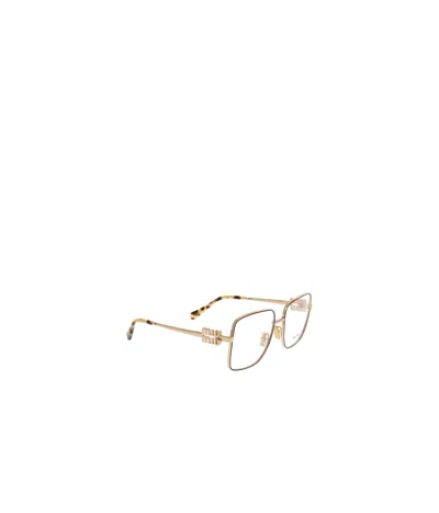 Miu Miu Full-frame Plain Mirror In Gold
