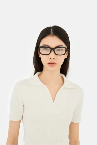 Retrosuperfuture Geometric Frame Plain Mirror In Black