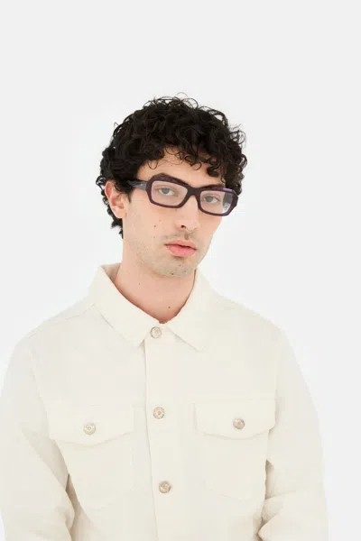 Retrosuperfuture Geometric Frame Plain Mirror In Black