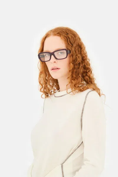 Retrosuperfuture Geometric Frame Plain Mirror In Black