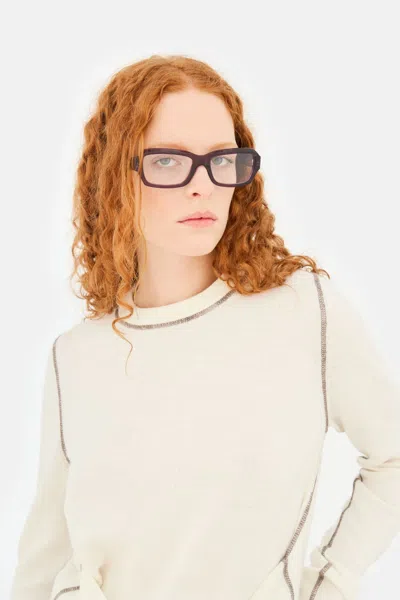 Retrosuperfuture Geometric Frame Plain Mirror In Black