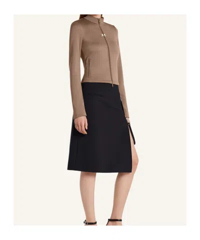 Courrèges "biker" Jacket In Animal Print