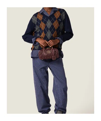 Miu Miu Borsa Arcadie In Quilted Napa. In Burgundy