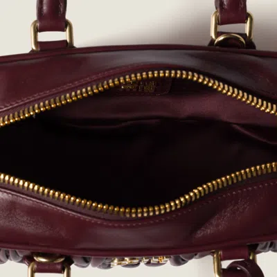Miu Miu Borsa Arcadie In Quilted Napa. In Burgundy