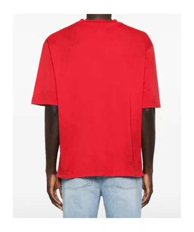 Dsquared2 Crew Neck T-shirt With Print In Red