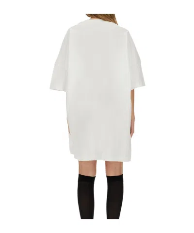 Moschino Cotton Interlock Dress In White
