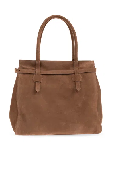 Dsquared2 Medium Suede Tote Bag In Brown