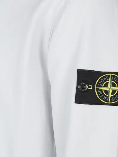 Stone Island Raglan-sleeve Patch Sweatshirt In Blue
