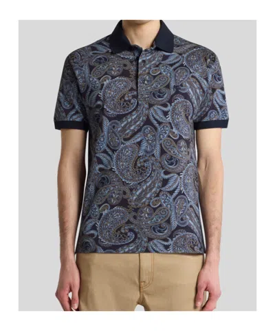 Etro Paisley Print Polo In Multi