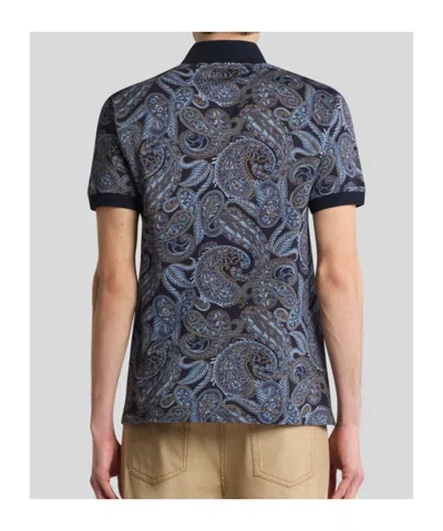 Etro Paisley Print Polo In Multi