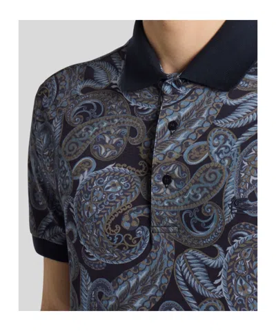 Etro Paisley Print Polo In Multi