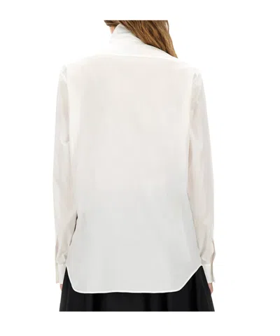 Moschino Cotton Poplin Jacquard Shirt In White