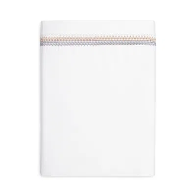 Amalia Home Collection Douro Egyptian Cotton Flat Sheet, Queen In White