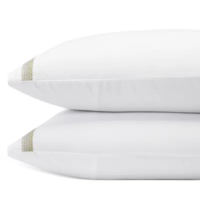 Amalia Home Collection Douro Egyptian Cotton King Pillowcase, Set Of 2 In White