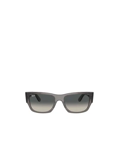 Ray Ban Ray-ban Womens Grey Rb0947s Carlos Rectangle-frame Acetate Sunglasses In Gray