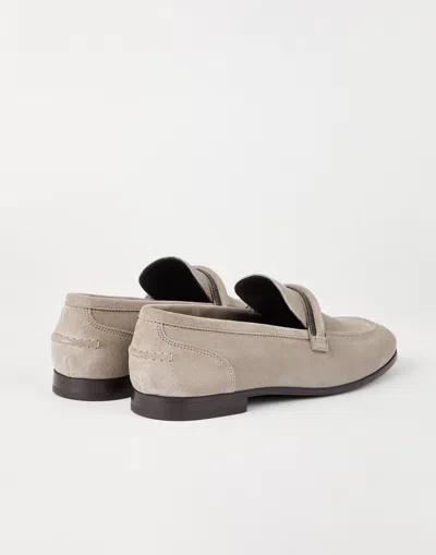 Brunello Cucinelli Round Toe Loafers In Neutral