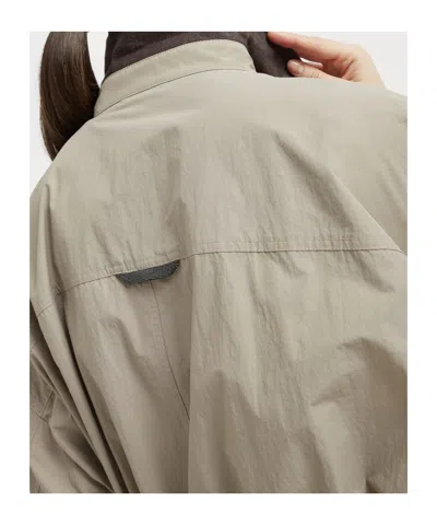 Brunello Cucinelli Nylon Trench In Gray