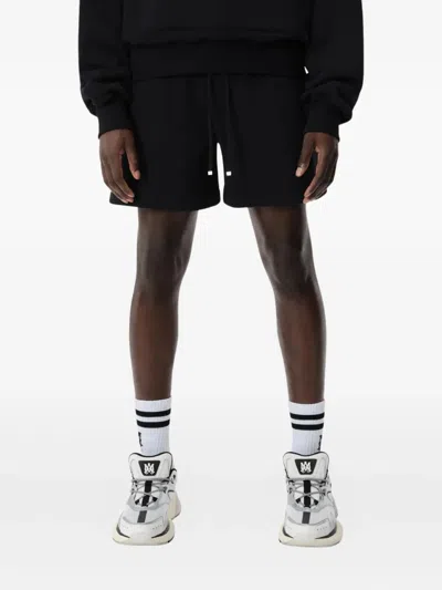 Amiri Logo-embroidered Drawstring Shorts In Black