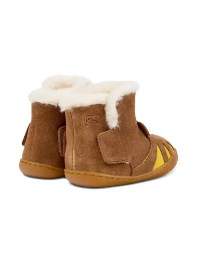 Camper Tiger-face Fur-lined Boots In Multi