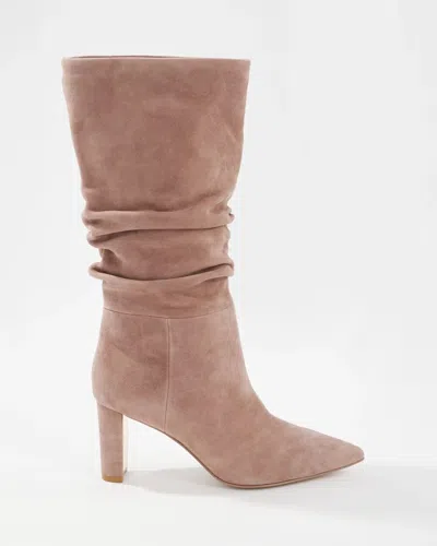 White House Black Market Suede Slouchy Mid-heel Boots