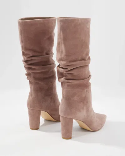 White House Black Market Suede Slouchy Mid-heel Boots