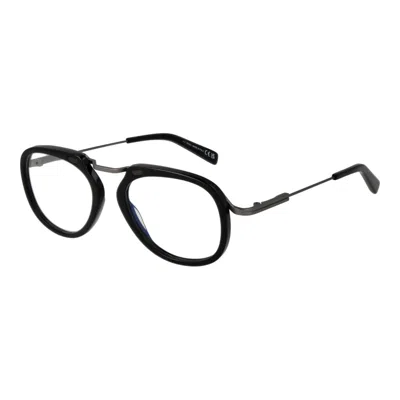 Ermenegildo Zegna Black Men Optical Frames In Black