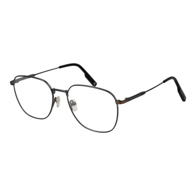 Ermenegildo Zegna Silver Men Optical Frames In Black