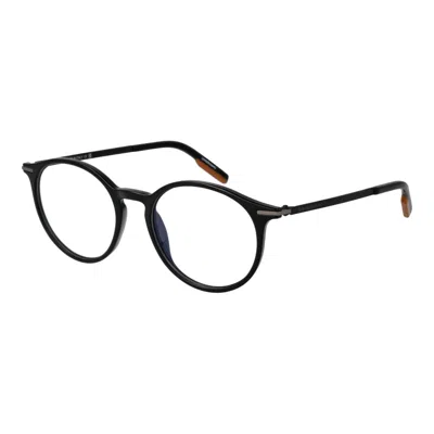 Ermenegildo Zegna Black Unisex Optical Frames In Black