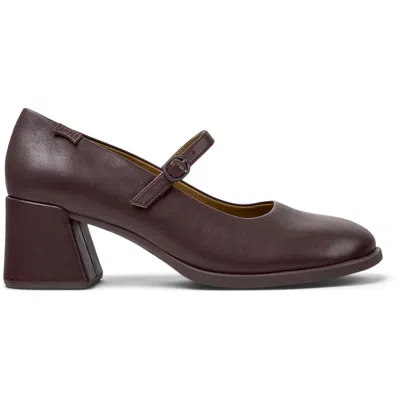Camper Buckle-strap Block-heel Loafers In Red