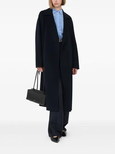 Max Mara Euclide Cashmere Dressing Gown Coat In Black
