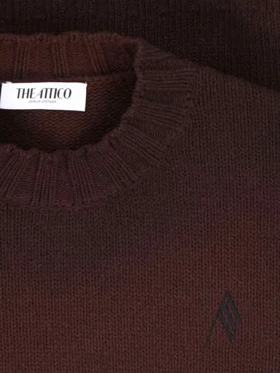 Attico Wool And Cashmere Sweater In Metallic