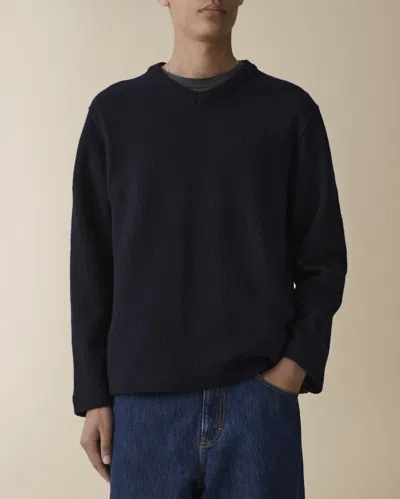 Jeanerica Luca V-neck Sweater Navy In Blue