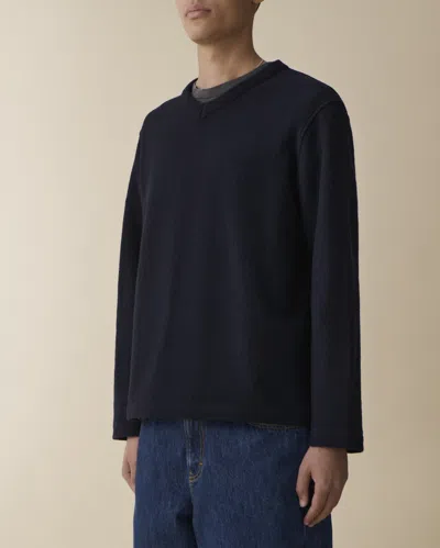 Jeanerica Luca V-neck Sweater Navy In Blue