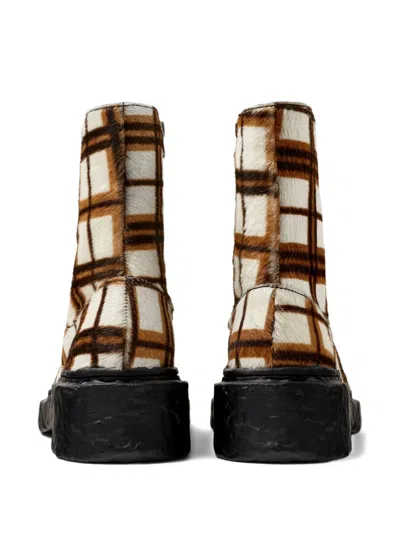 Camperlab Vamonos Checked Zip Boots In Multi