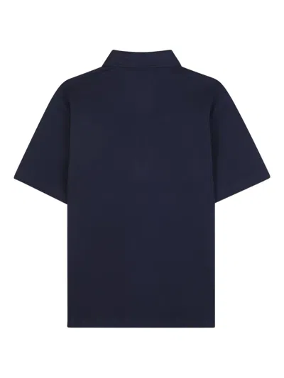 Timberland Short-sleeved Logo Polo Shirt In Blue