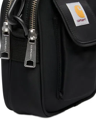 Carhartt Essentials Shoulder Bag Polyester Logo Strap In Black