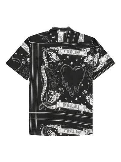 Emotionally Unavailable Short-sleeve Printed Shirt In Black