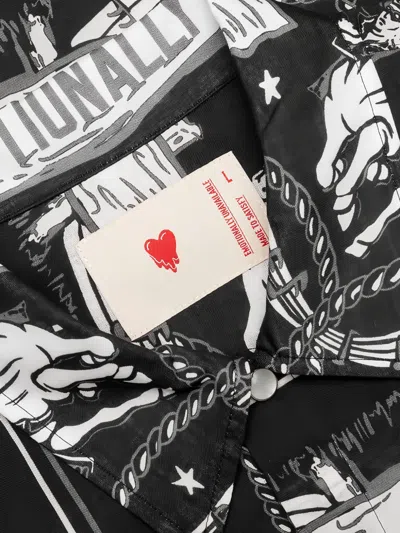Emotionally Unavailable Short-sleeve Printed Shirt In Black