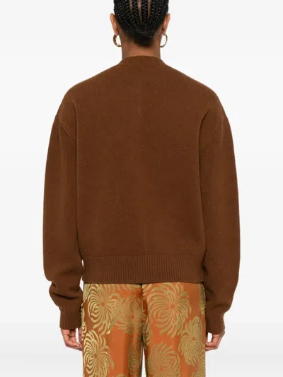 Phisique Du Role Button-front Wool Cardigan In Brown