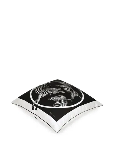 Dolce & Gabbana Silk Twill Cushion Large Multicolor Unisex Onesize In Multi