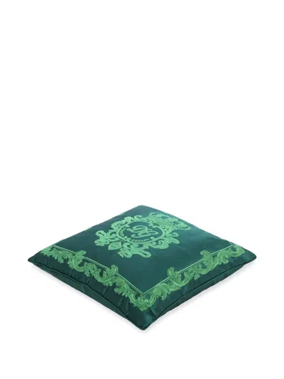 Dolce & Gabbana Mikado Silk Cushion Medium In Green