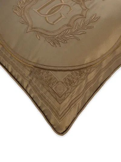 Dolce & Gabbana Dg-embossed Cushion (60cm X 60cm) In Brown