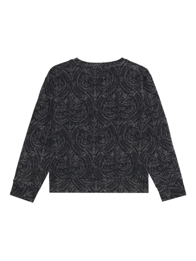 Roberto Cavalli Damask-print Sweatshirt In Black