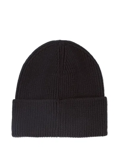 Hugo Boss Hugo Kids Knitted Logo Beanie Hat In Black