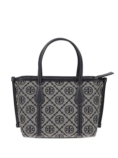Tory Burch Perry Monogram Tote Bag In Neutral
