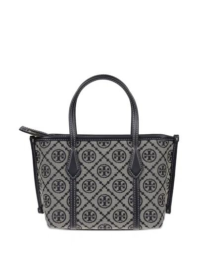 Tory Burch Perry Monogram Tote Bag In Neutral