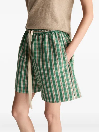 Lee Mathews Gordon Checked Drawstring Shorts In Pattern